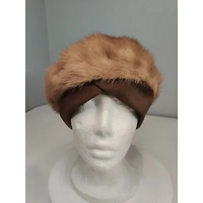 Vintage Mink Beret With Unique Cross Brim Hat From Canada Almost 21  • $100