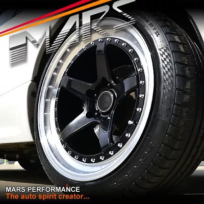 MARS MP-SP 18 Inch Concave Gloss Black Deep Dish Stag Wheels JDM Rims 5x100 • $1499.99
