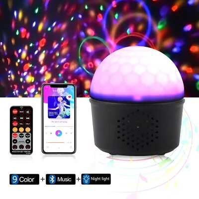 Bluetooth Speaker Crystal RGB Disco LED Light Ball / Night Light Sound Activated • $17.99