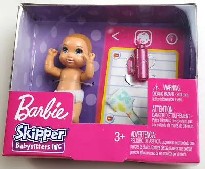 Barbie Skipper Babysitters Inc Caucasian Medium Light Baby Doll By Mattel New • $9.32