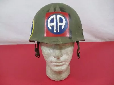 Vietnam US Army Hand Painted M1 Helmet Liner - 82nd Airborne Division - RARE • $169.99