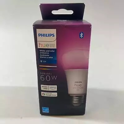 New Philips Hue A19 Bluetooth Smart LED Bulb 60W 548487 • $29.99