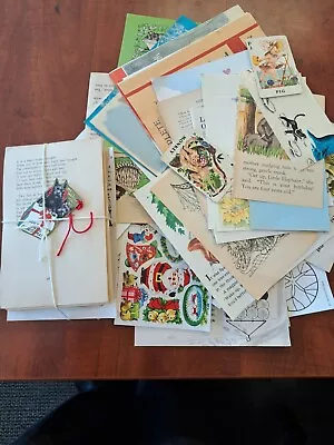 Mystery Found Vintage Paper Ephemera Lot For  Scrapbook Junk Journal • $4.95