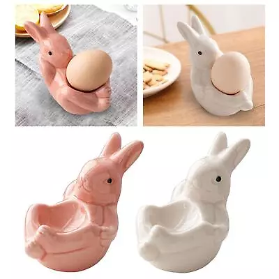 Ceramic Rabbit Egg Cup Modern Home Decor Kitchen Utensils For Soft Boiled Egg • £8.84