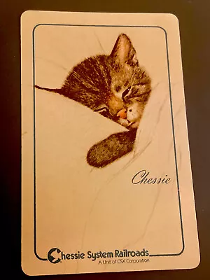 Chessie System Railway Cat Peake Chesapeake Vintage Single Swap Playing Card G. • $1.95