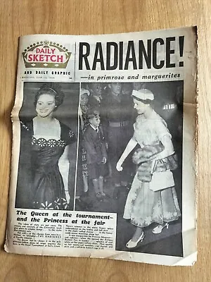 1953 DAILY SKETCH Full Newspaper QUEEN CORONATION BUILD UP 11th June 16 Pgs • £5.99