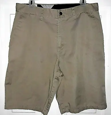 Volcom Frickin Tan Chino Skate Skateboard Shorts Men's 34 11   • $18.59