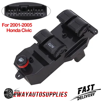 Power Master Window Control Switch For 2001-2005 Honda Civic Door Switch Front • $11.95