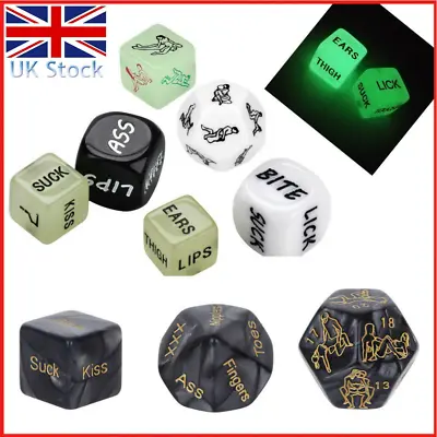 4/6 X Adult Love Dice Glow Funny Dice Position Dice Love Game Toy Couple Gift UK • £7.99