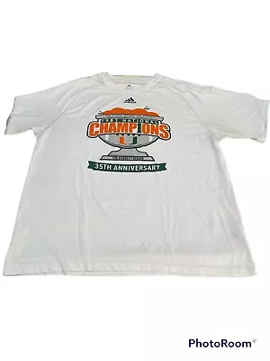 Preowned Adidas NCAA Miami Hurricanes 1983 Orange Bowl National Champions C4 • $40