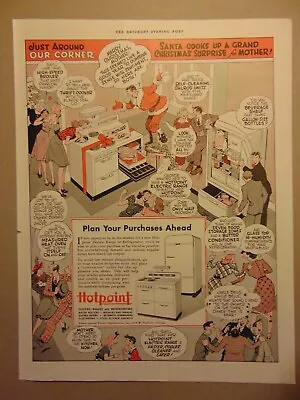 1941 HOTPOINT APPLIANCES Cartoon Christmas Vintage Print Ad • $6
