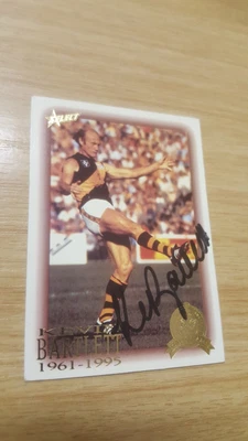 $63 • Buy Bartlett Hand Signed Richmond Afl Hall Of Fame Card