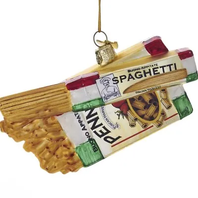 Pasta Glass Ornament Italian Food Noodle Tomato Dinner Italy Spaghetti Meatballs • $30