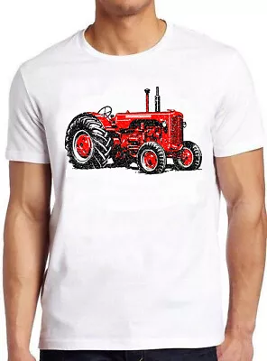 Tractor Distressed  Red Farm Funny Meme Cool Cult Movie Gift Tee T Shirt M790 • £6.35