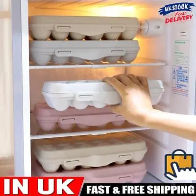 12 Grid Egg Holder Plastic Kitchen Eggs Carrier Protection Box For Refrigerator • £5.89