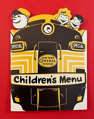$35.25 • Buy New York Central NYC Passenger Train Dining Car Children's Menu Circa 1950