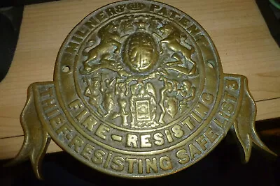 £30 • Buy Milners Fire Resisting-thief-resisting Safe List 3 Plaque