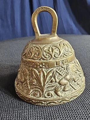 Vintage France Brass Sanctuary Altar Bell Lion Pelicans Lamb Leo Aquila Agnus  • $48