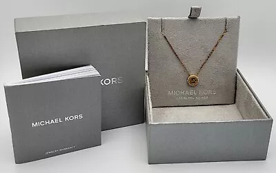 Michael Kors Women's 14K Rose Gold-Plated Sterling Silver Logo Slider Bracelet • $69.99