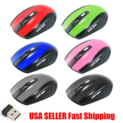 2-pack 2.4GHz Wireless Optical Mouse USB Connection For Laptop & Tablet DPI USA • $8.49