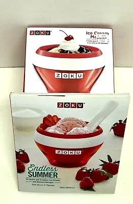 Zoku Ice Cream Maker Kit With Endless Summer Ice Cream & Desert Recipes NIB • $24.95