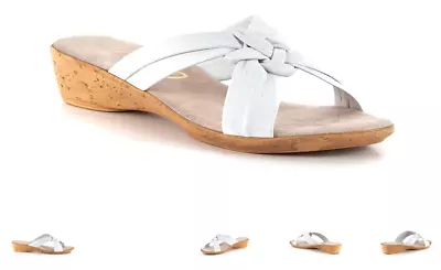 Onex Brynna Soft Leather White Wedge Sandal Women's Sizes 5-11/NEW!! • $109.95