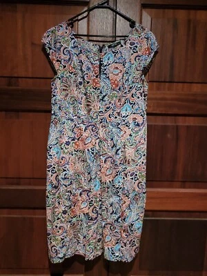 $16 • Buy Eshakti Custom Print Dress Size 14