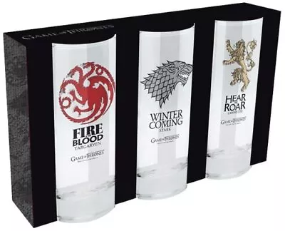 Game Of Thrones Glasses Set Of 3 Houses (US IMPORT) • £25.16