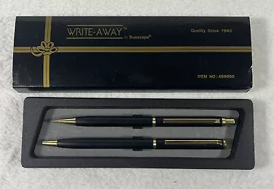 Vintage Write-Away Sunscope Pen & Mechanical Pencil Set AS 9050 By Sunscope New • $7.69