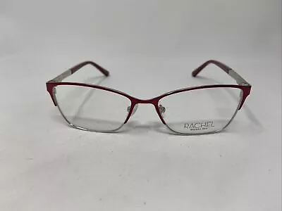 Rachel Roy Bliss 53/16/135 Raspberry Red Silver Flex Hinge Eyeglasses Frame Ux24 • $65