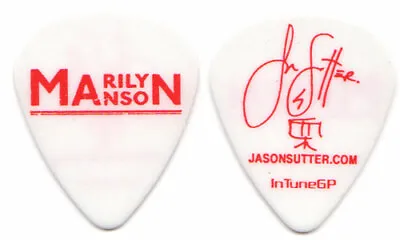 Marilyn Manson Guitar Pick : 2012 Cruel World Tour Jason Sutter White Red • $12.99