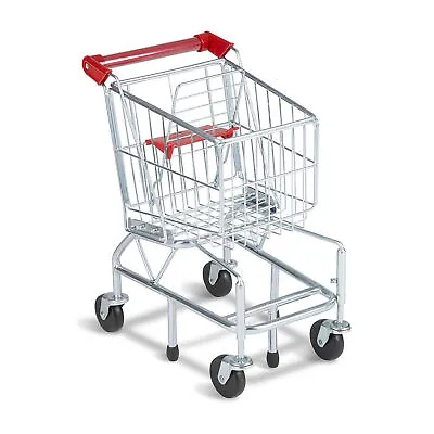 Quality Metal Shopping Cart Toy -Kids Grocery Food Pretend Play Childs Gift 4071 • $95.19