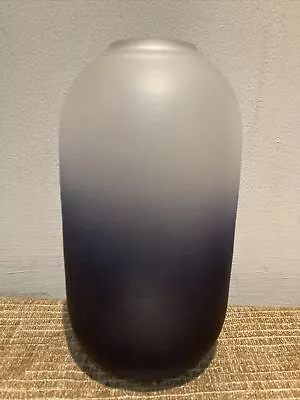 Dartington Glass Vase Blue Frosted 7 Inch Tall • £21.25