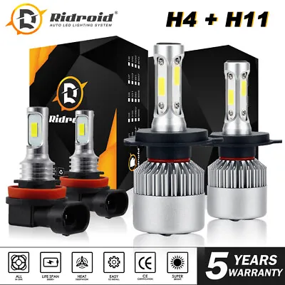 4x H4 + H11 LED Headlight Combo For Toyota Tacoma 2012-2015 Tundra 2014-2019 • $19.98