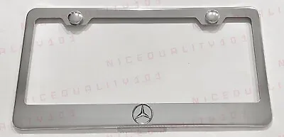 3D Mercedes Benz Stainless Steel Chrome Finished License Plate Frame Rust Free • $21.50