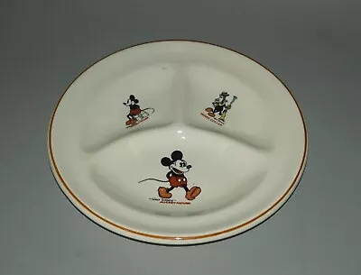 1930s Walt Disney Mickey Mouse Patriot China Plate 8  Nice! No Cracks Or Chips • $4.25