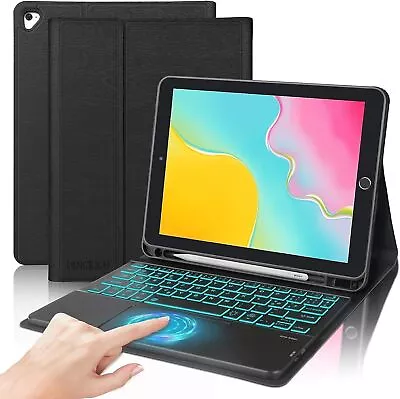 For IPad 10.2  9th/8th/7th Gen Air 3rd Pro 10.5  Backlit Touchpad Keyboard Case • £34.99
