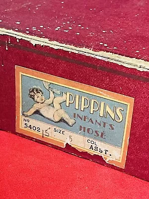 Vintage Pippins Infant Hose Early Advertising Box - General Store • $27.99