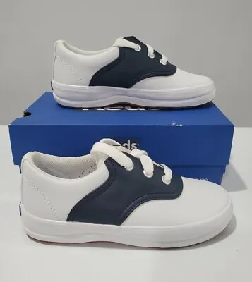 $29.99 • Buy Keds School Days II Girl White Navy Leather Saddle Oxfords Sneakers Shoes 11 M