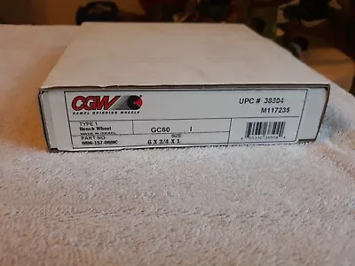 CGW 6 X3/4 X1  Green Silicon Carbide Straight Grinding Wheel GC60 38504 • $19.99