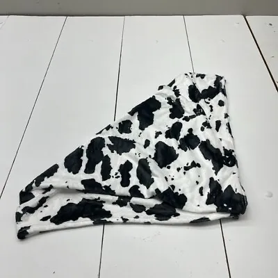 Shein Black & White Cow Print Throw Blanket NEW • £8.67