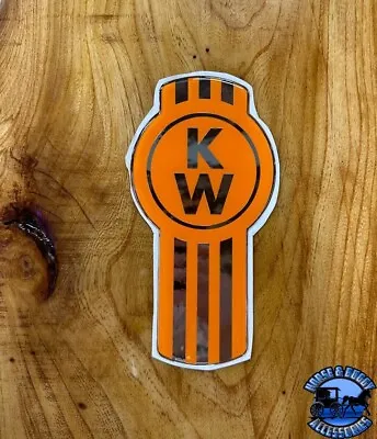 New Style Orange/Chrome Kenworth Emblem Decal Replacement High Quality USA Made • $88.07