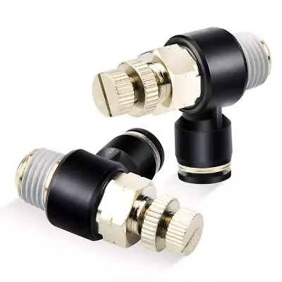 3 Pack SL-3/8-N3 Push To Connect Air Line Fitting Air Flow Control Valve 3/8 ... • $24.04