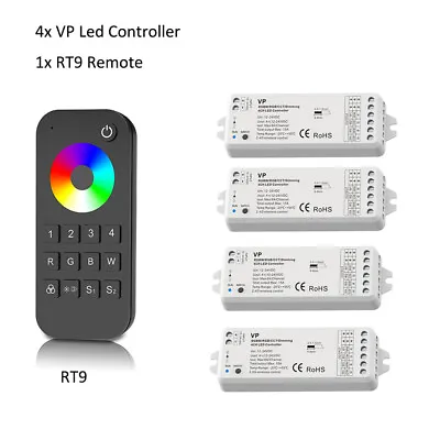 Wireless 4 Channel LED Controller+4 Zone 2.4G RF Remote Control F RGB RGBW Strip • $12.20