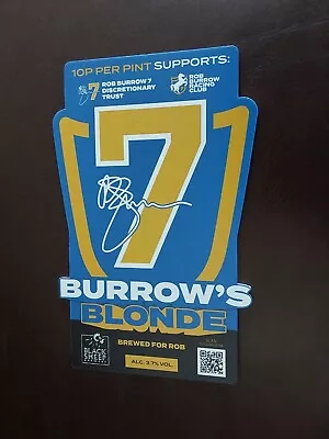 £10 • Buy RUGBY LEEDS RHINOS LEGEND Beer Pump Clip BURROWS BLONDE,ROB BURROWS TRIBUTE