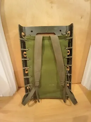 WWII US Army Packboard (OD Canvas And Wood) With Straps • $40