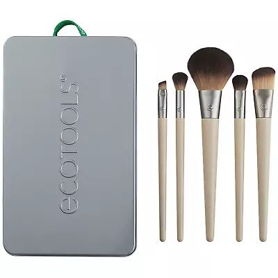 Ecotools Start The Day Beautifully Brush Set 5 Piece Set & Storage Tin • $14.68