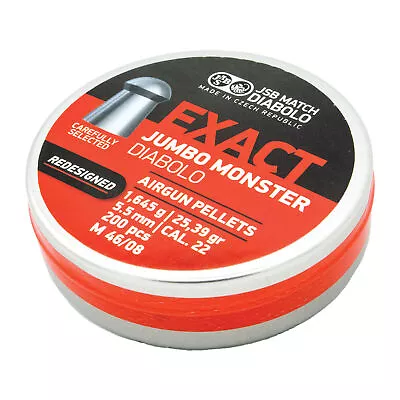 JSB Exact Jumbo Monster Redesigned 5.5mm (.22) Pellets (x200) • £12.59