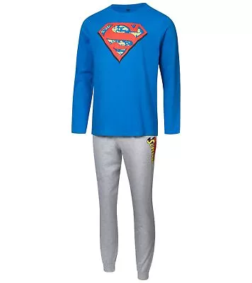 2 X Mens Superman Pyjamas Pyjama Tracksuit Adult Super Man Sleep Set • $26.35