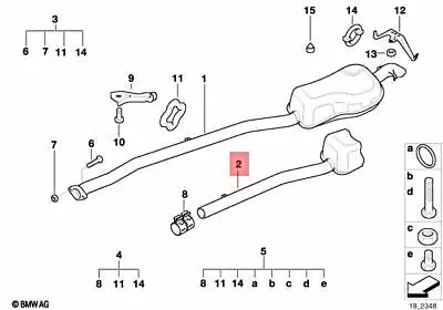 Genuine BMW E36 325td 325tds Sedan Wagon Rear Silencer 18102244887 • $523.68